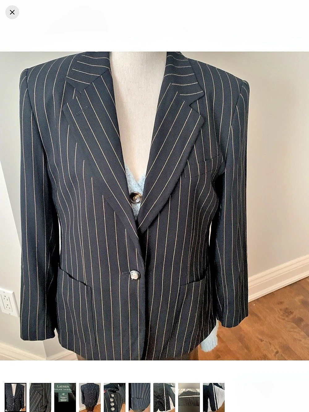 Lauren Ralph Lauren Women's Pinstripe Blazer Size 12 Like New